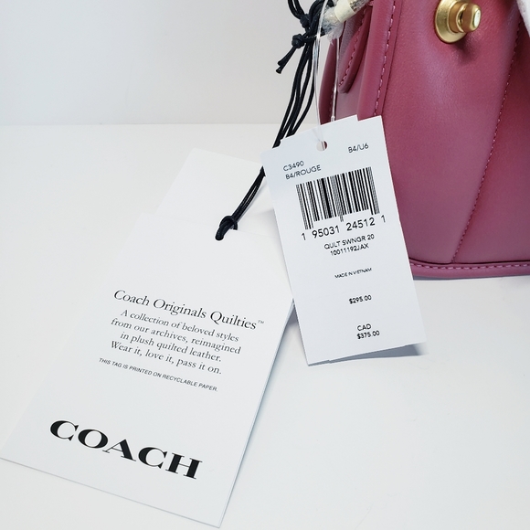 COACH | Quilted Swinger 20 Bag with Chain Strap - Picture 13 of 16